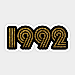 1992 Birth Year Glitter Effect Sticker